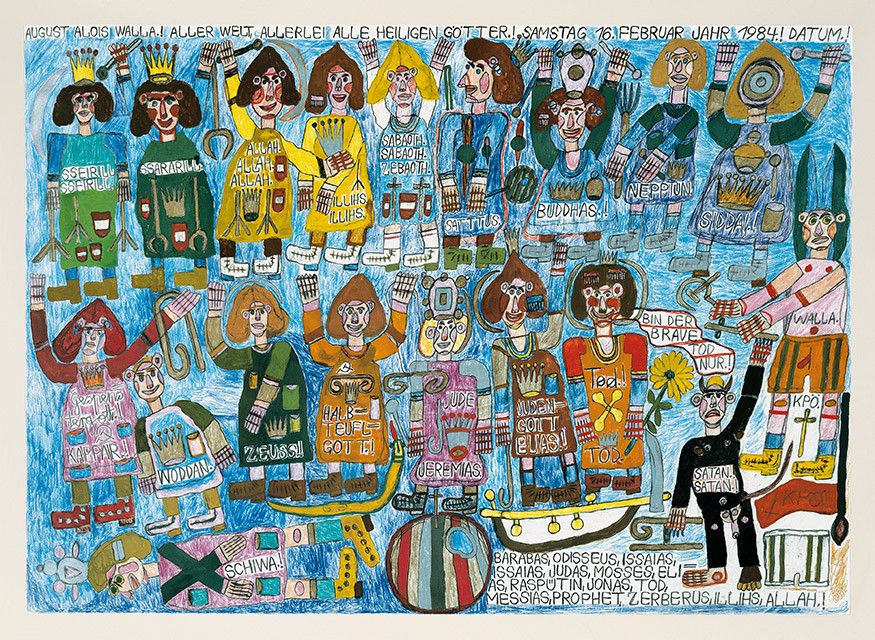 Walla Goetter Rendez-vous avec une œuvre: August Walla par Linus Kessler, guide à la Collection de l'Art Brut