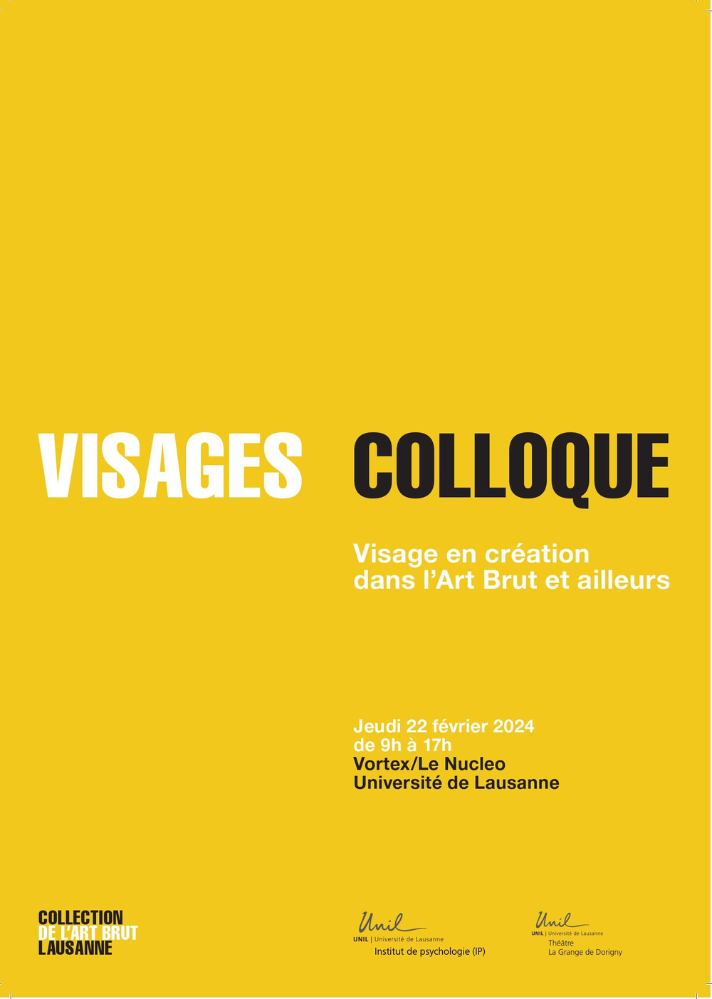 flyer colloque 2022 Colloque: Visage en création, dans l'Art Brut et ailleurs