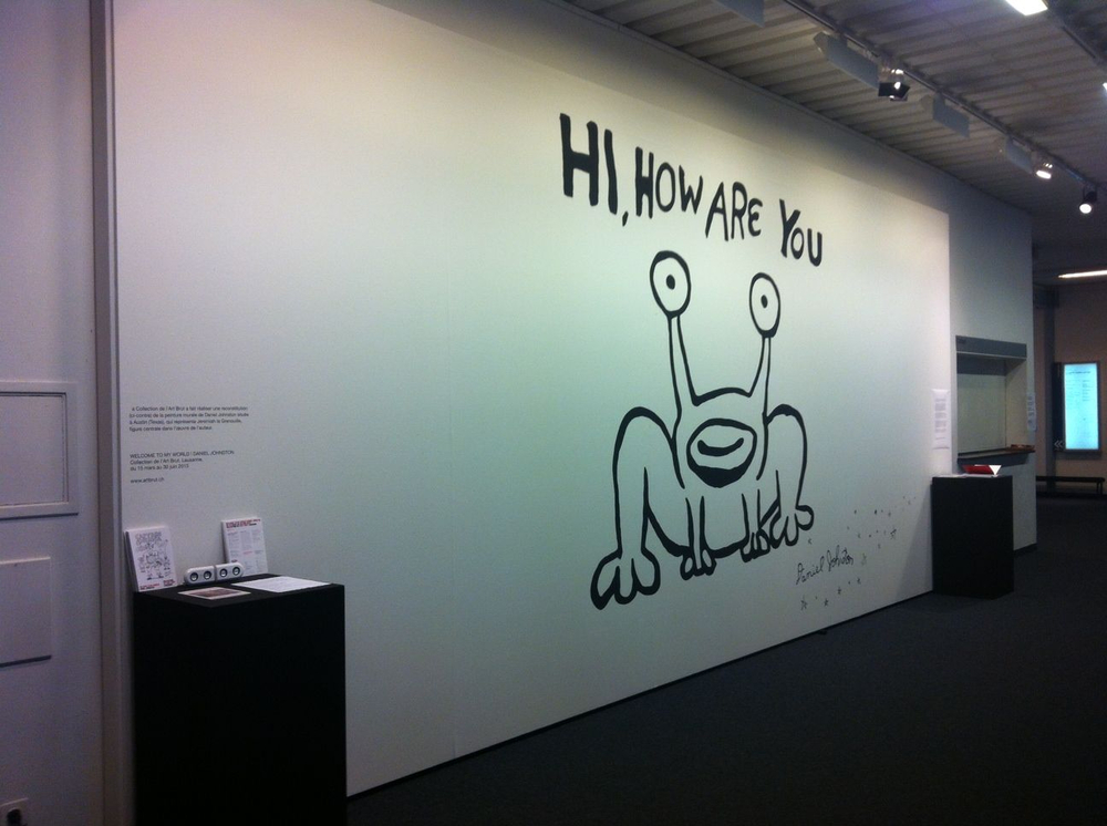 Peinture murale de Daniel Johnston au Théâtre de Vidy Lausanne Wall painting by Daniel Johnston at the Théâtre de Vidy Lausanne