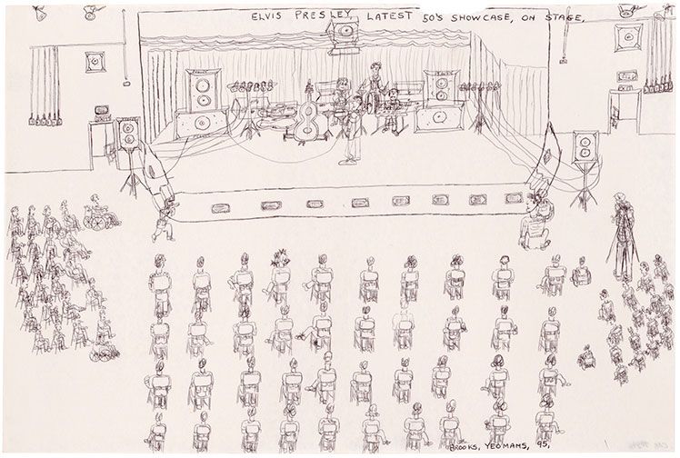 Elvis Presley latest 50’s showcase, on stage Elvis Presley latest 50’s showcase, on stage