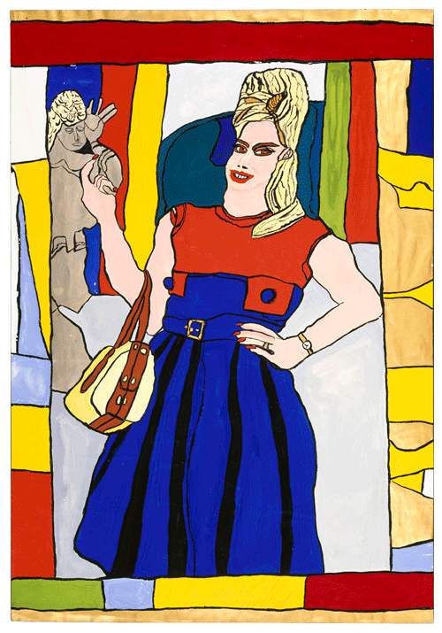 Frau mit Plastik Frau mit Plastik