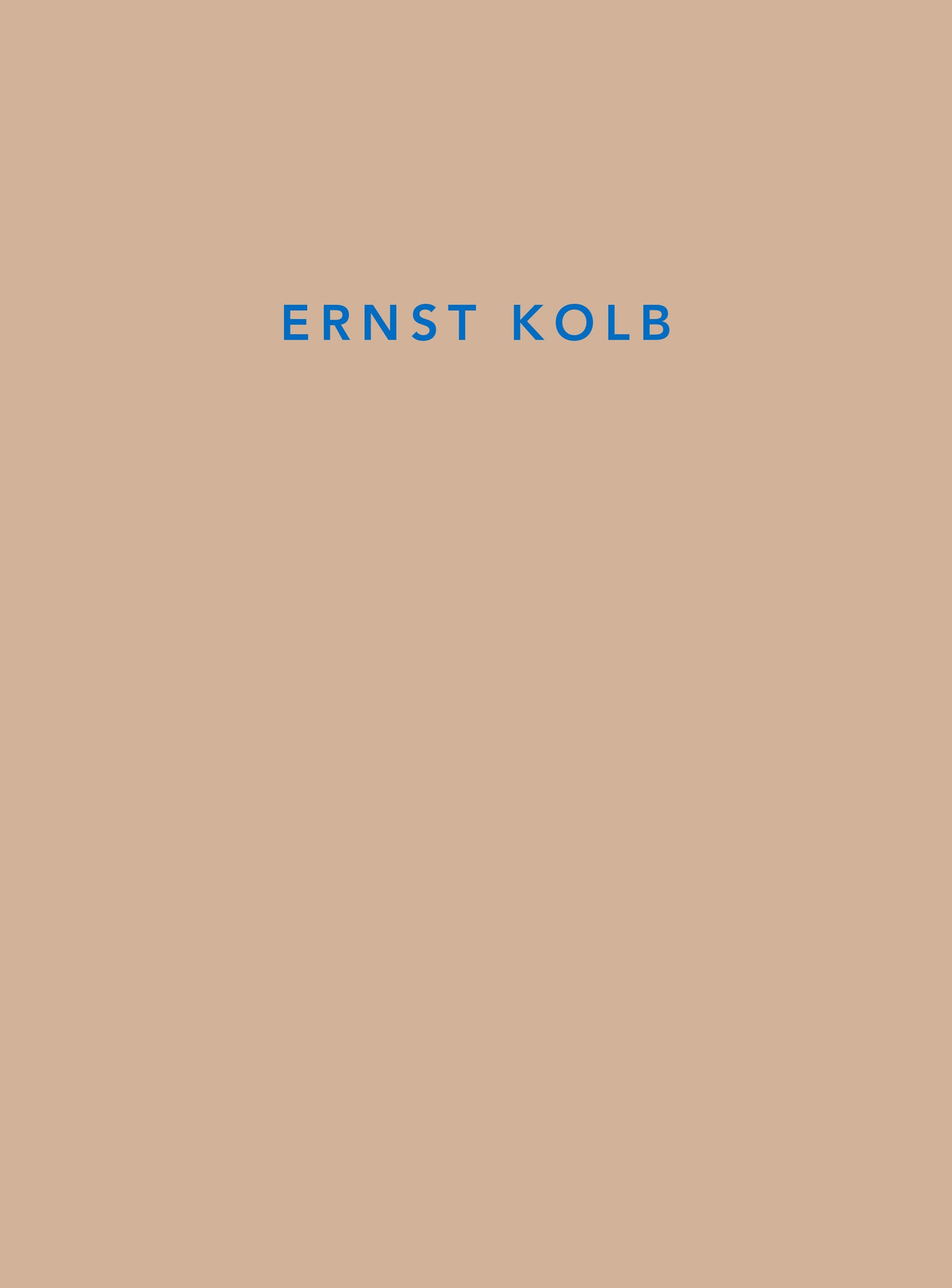 cover catalogue kolb Ernst Kolb