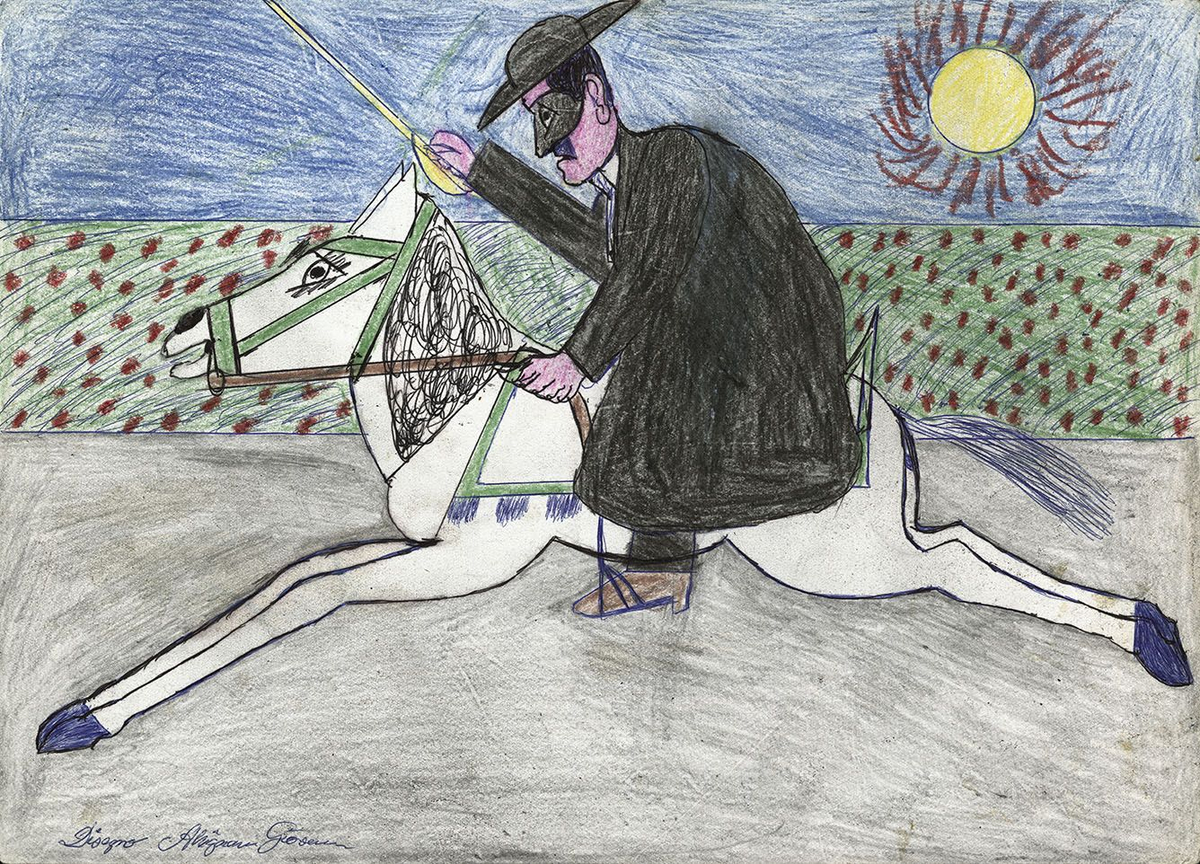The Art Brut Collection lends eight works by Reinhold Metz to the Mucem for the exhibition “Don Quixote: Story of a madman, story of laughing at it”.