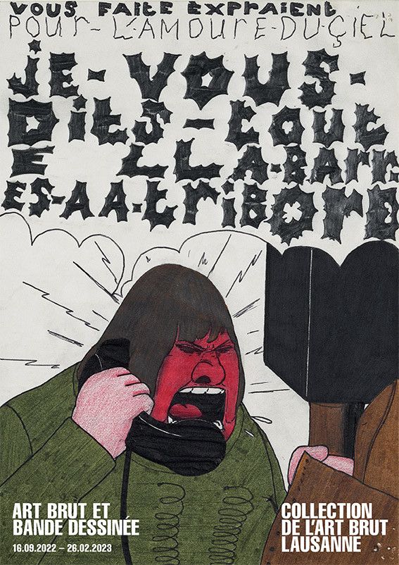 affiche art brut et BD Art Brut et bande dessinée